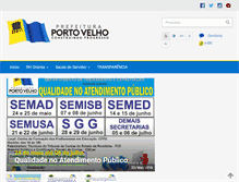 Tablet Screenshot of portalservidor.portovelho.ro.gov.br