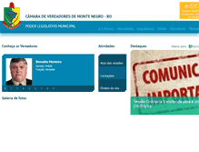 Tablet Screenshot of camarademontenegro.ro.gov.br