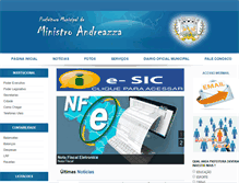 Tablet Screenshot of ministroandreazza.ro.gov.br