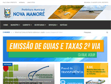 Tablet Screenshot of novamamore.ro.gov.br